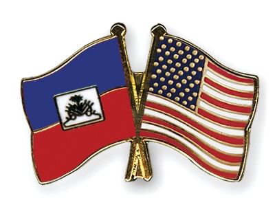 Fahnen Pins Haiti USA