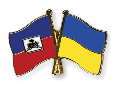 Fahnen Pins Haiti Ukraine