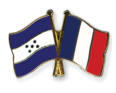 Fahnen Pins Honduras Frankreich