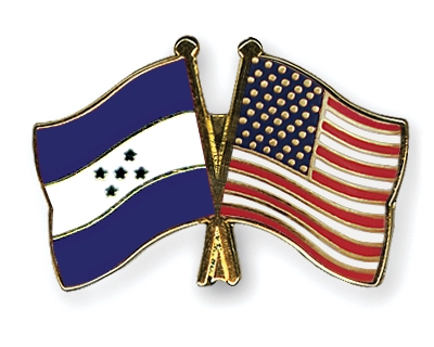 Fahnen Pins Honduras USA