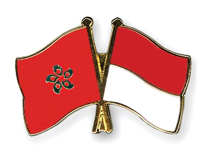 Fahnen Pins Hong-Kong Indonesien