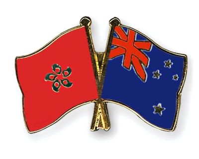 Fahnen Pins Hong-Kong Neuseeland