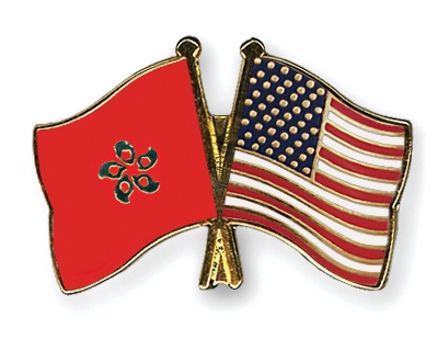 Fahnen Pins Hong-Kong USA