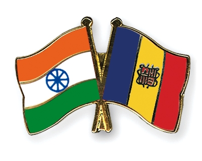 Fahnen Pins Indien Andorra