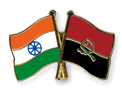 Fahnen Pins Indien Angola