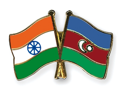 Fahnen Pins Indien Aserbaidschan