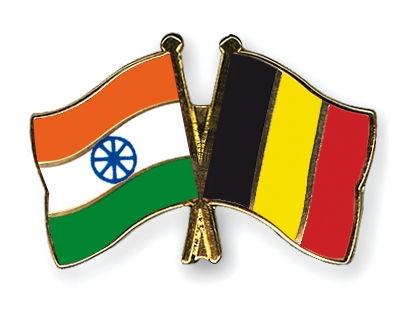 Fahnen Pins Indien Belgien