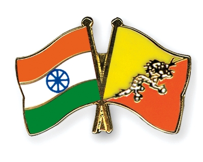 Fahnen Pins Indien Bhutan