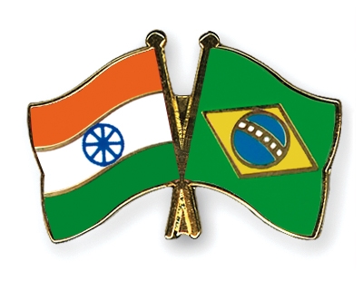 Fahnen Pins Indien Brasilien