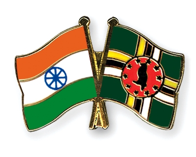 Fahnen Pins Indien Dominica