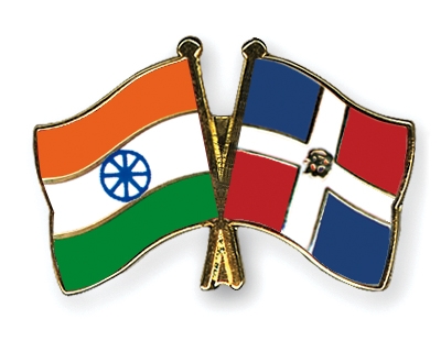 Fahnen Pins Indien Dominikanische-Republik