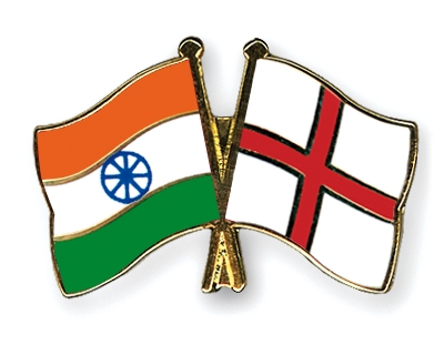 Fahnen Pins Indien England