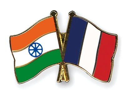Fahnen Pins Indien Frankreich