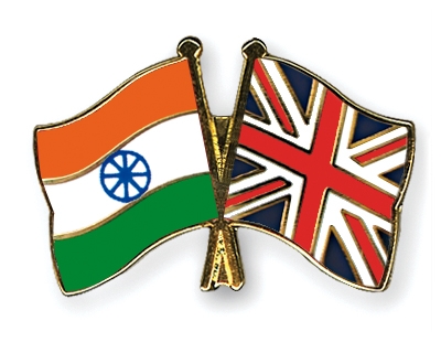 Fahnen Pins Indien Grossbritannien