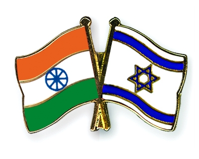 Fahnen Pins Indien Israel