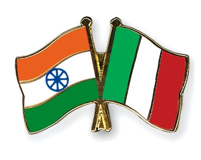 Fahnen Pins Indien Italien