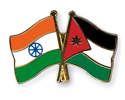 Fahnen Pins Indien Jordanien