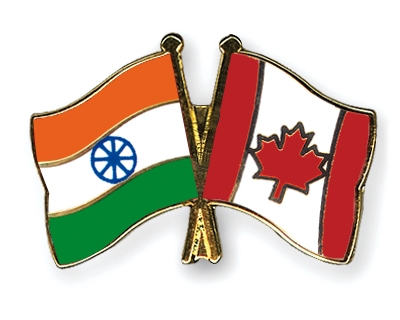 Fahnen Pins Indien Kanada
