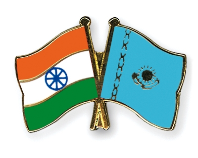 Fahnen Pins Indien Kasachstan