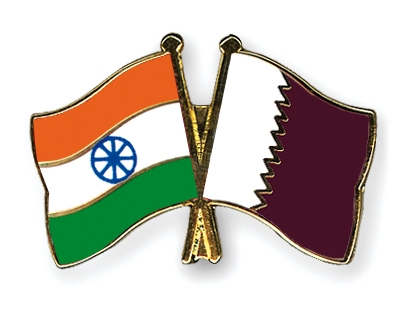 Fahnen Pins Indien Katar