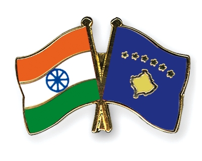 Fahnen Pins Indien Kosovo