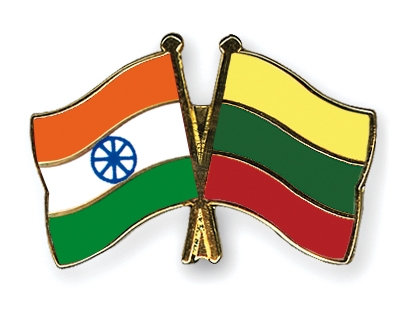 Fahnen Pins Indien Litauen