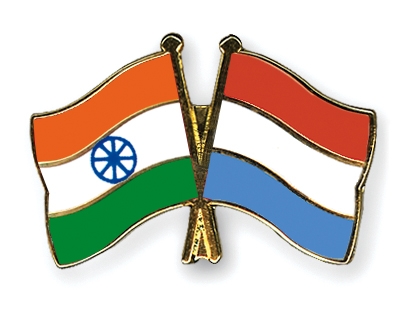 Fahnen Pins Indien Luxemburg
