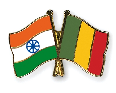 Fahnen Pins Indien Mali