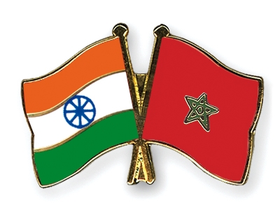 Fahnen Pins Indien Marokko