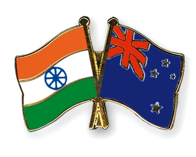 Fahnen Pins Indien Neuseeland