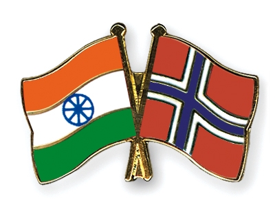 Fahnen Pins Indien Norwegen