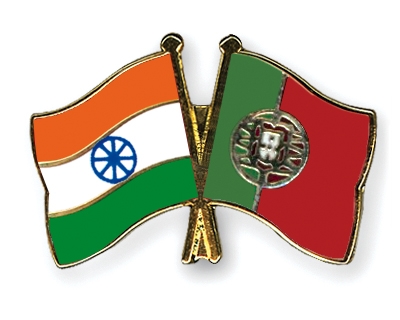 Fahnen Pins Indien Portugal