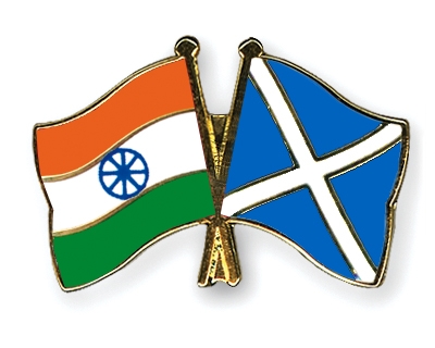 Fahnen Pins Indien Schottland