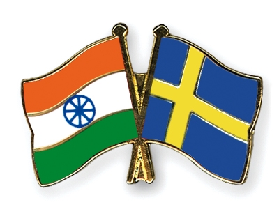 Fahnen Pins Indien Schweden