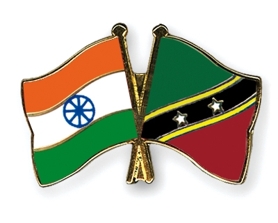 Fahnen Pins Indien St-Kitts-und-Nevis