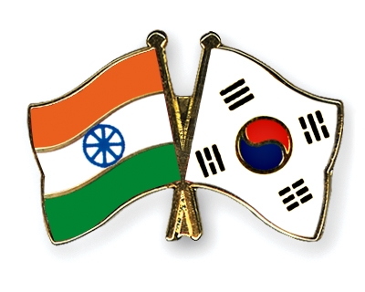 Fahnen Pins Indien Sdkorea