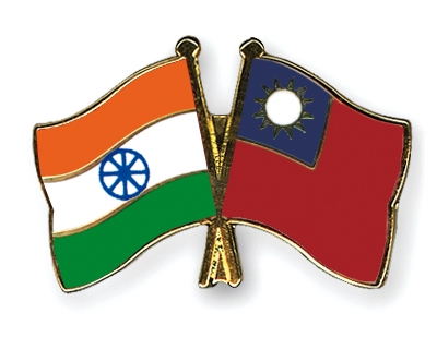 Fahnen Pins Indien Taiwan