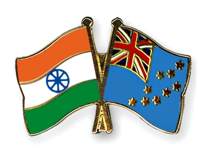 Fahnen Pins Indien Tuvalu