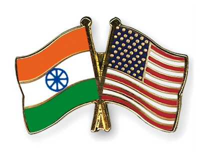 Fahnen Pins Indien USA