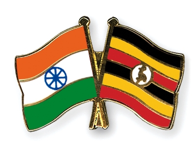 Fahnen Pins Indien Uganda