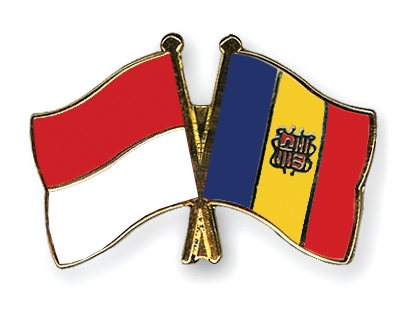 Fahnen Pins Indonesien Andorra