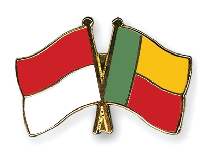Fahnen Pins Indonesien Benin