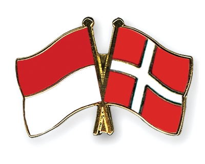 Fahnen Pins Indonesien Dnemark