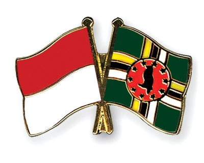 Fahnen Pins Indonesien Dominica