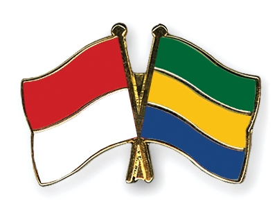 Fahnen Pins Indonesien Gabun