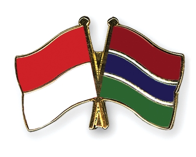 Fahnen Pins Indonesien Gambia