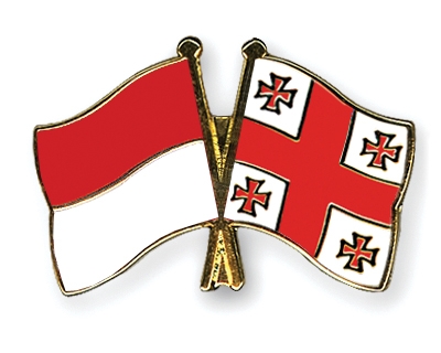 Fahnen Pins Indonesien Georgien