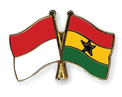 Fahnen Pins Indonesien Ghana