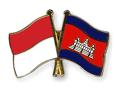Fahnen Pins Indonesien Kambodscha
