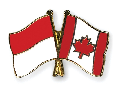 Fahnen Pins Indonesien Kanada